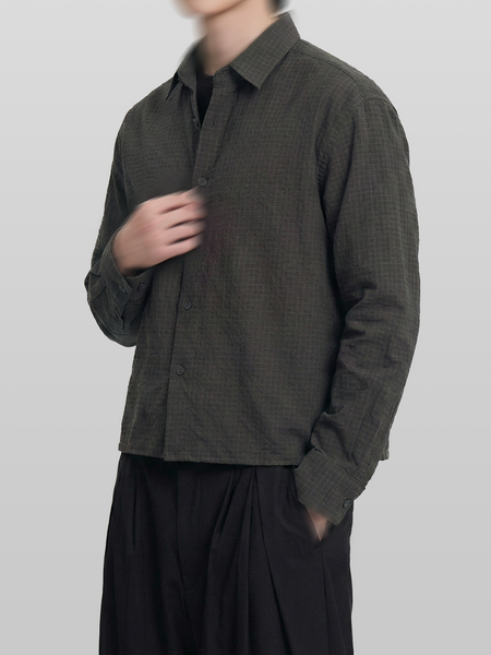 Checked Cropped Shirt