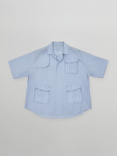 Striped Workwear Multi Pocket Shirt