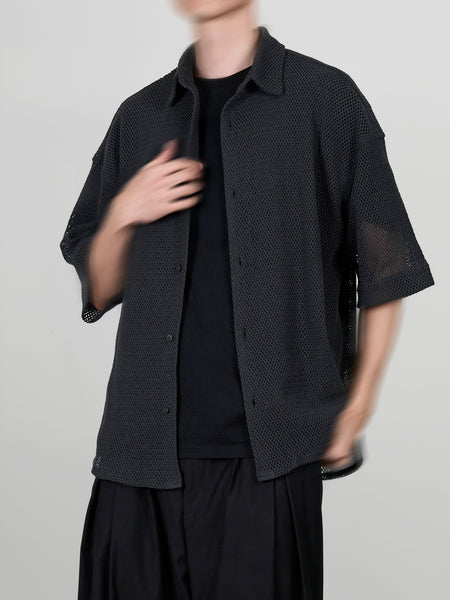 Loose-Fit Mesh Shirt