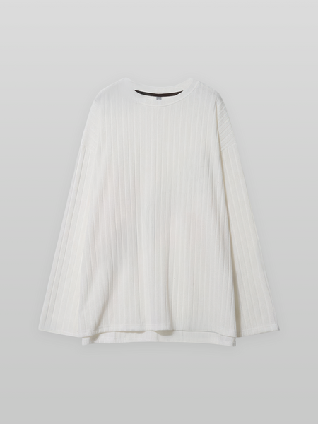 Ribbed Knit T-Shirt