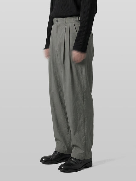 Side-Buckle Pleated Pants
