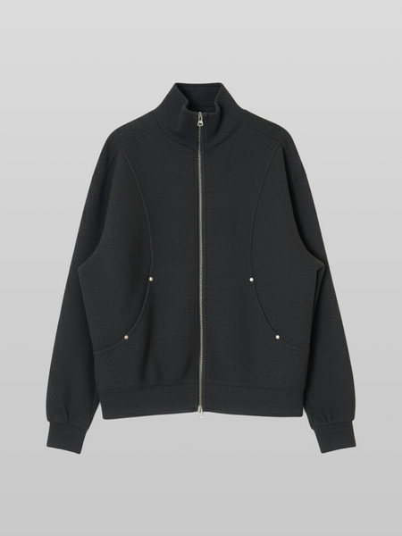 Stand Collar Knit Jacket