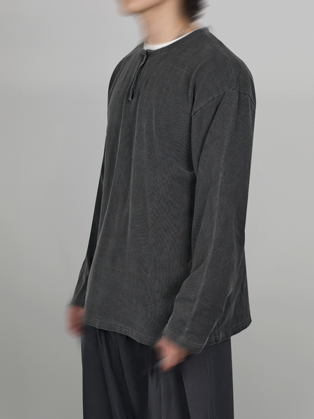 Washed Henley Neck Tee